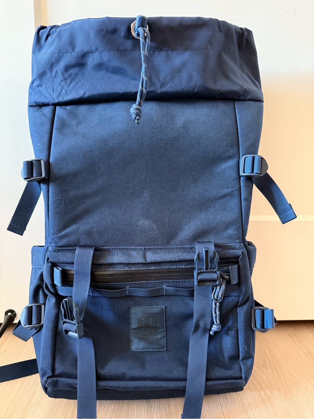 Topo Designs Navy Roll-Top Backpack - Picture 7 of 9